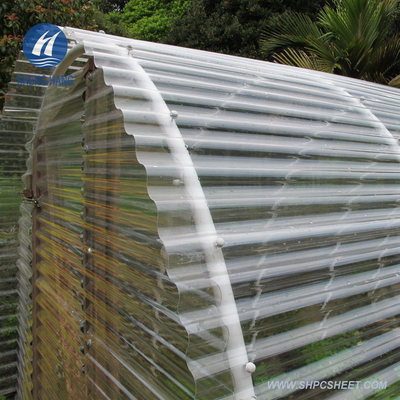 Serre 1.2m ontruimt Golfpolycarbonaatblad UV Met een laag bedekt voor Dakwerk