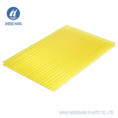 De groene Kleurrijke Tweeling Holle Bladen van PC van het Muur Polycarbonaat voor Decoratie