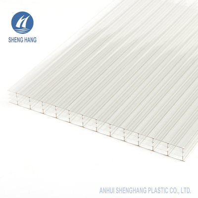 Hoge Schokweerstand Vier van de het Bladraad van het Muurpolycarbonaat Holle SGS 2.2kg/M2 14mm