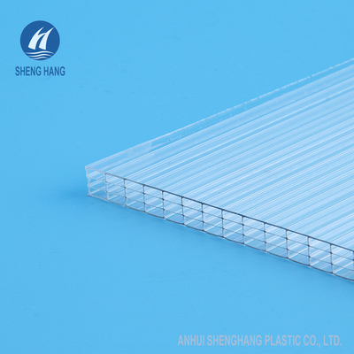 Hoge Schokweerstand Vier van de het Bladraad van het Muurpolycarbonaat Holle SGS 2.2kg/M2 14mm