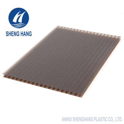 Van het Bronstwinwall van UL94 V0 6mm 10mm Gekleurd het Polycarbonaatblad
