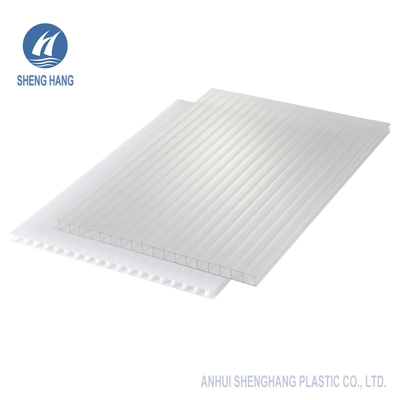 2100*5800mm Berijpte Polycarbonaat de Bladen ontruimen Met dubbele muren 4mm Vlambewijs