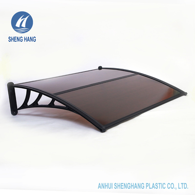 Standaard Openlucht het Polycarbonaatplastiek die van het Deurvenster Bruine 3.3*3.9ft afbaarden