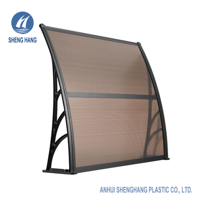 Standaard Openlucht het Polycarbonaatplastiek die van het Deurvenster Bruine 3.3*3.9ft afbaarden