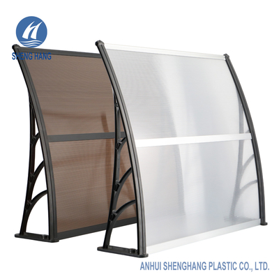 Standaard Openlucht het Polycarbonaatplastiek die van het Deurvenster Bruine 3.3*3.9ft afbaarden