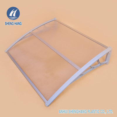 Het gemakkelijke de Luifel Waterdichte Polycarbonaat van de Installatie Plastic Deur Afbaarden