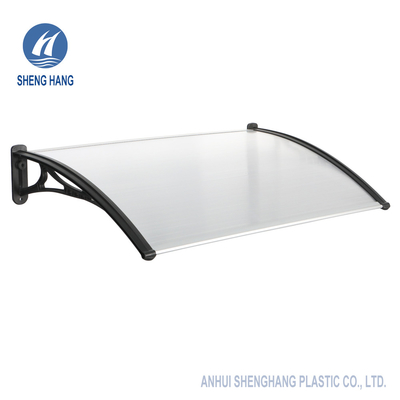 Sunshield Gebogen Polycarbonaatplastiek die 5mm UVdeklaag afbaarden