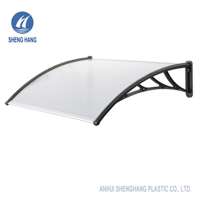 Sunshield Gebogen Polycarbonaatplastiek die 5mm UVdeklaag afbaarden