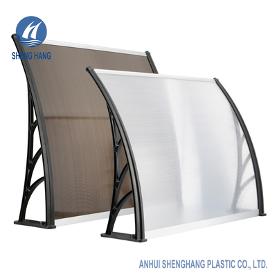 Sunshield Gebogen Polycarbonaatplastiek die 5mm UVdeklaag afbaarden