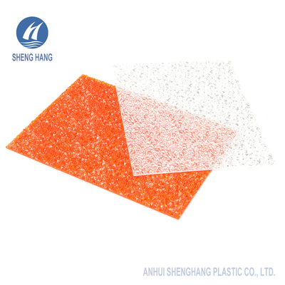 2000*3000mm Gekleurd In reliëf gemaakt Polycarbonaatblad Diamond Bronze Orange
