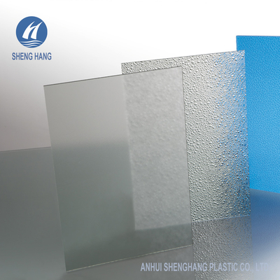 UV Beschermd Fijn Fluweel Berijpt Polycarbonaatblad Matte Plastic Board 1.8mm SGS
