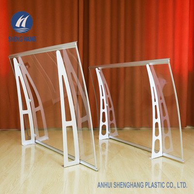 Waterdichte Stevige Polycarbonaatluifel 4.6ft×3ft met Metaalsteunen Eco