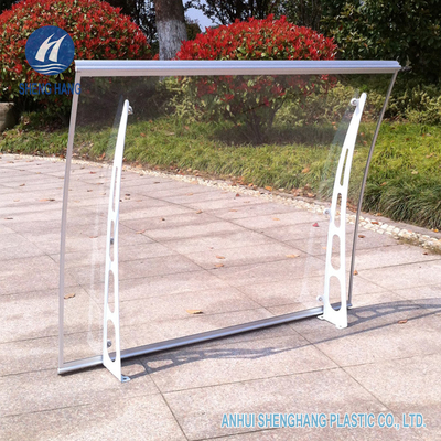 Waterdichte Stevige Polycarbonaatluifel 4.6ft×3ft met Metaalsteunen Eco