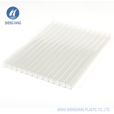 De anti UV Vier Bladen van het Muur Holle Polycarbonaat 2000*3000mm Dikke 14mm