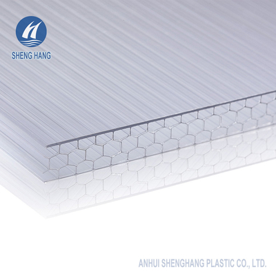Het Polycarbonaatbladen van de uitdrijvings Waterdichte Honingraat 80 Micron UVdeklaag